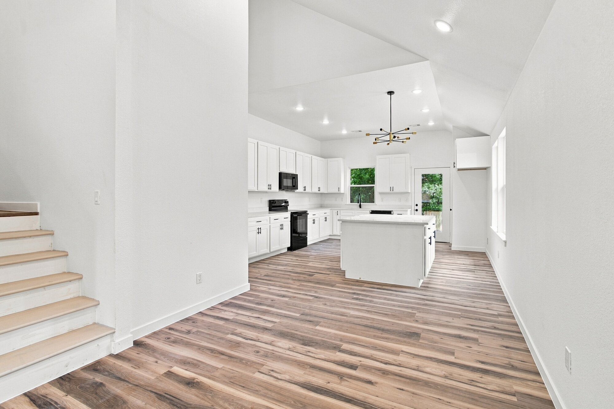 Open living area inside 106 E Miller Street